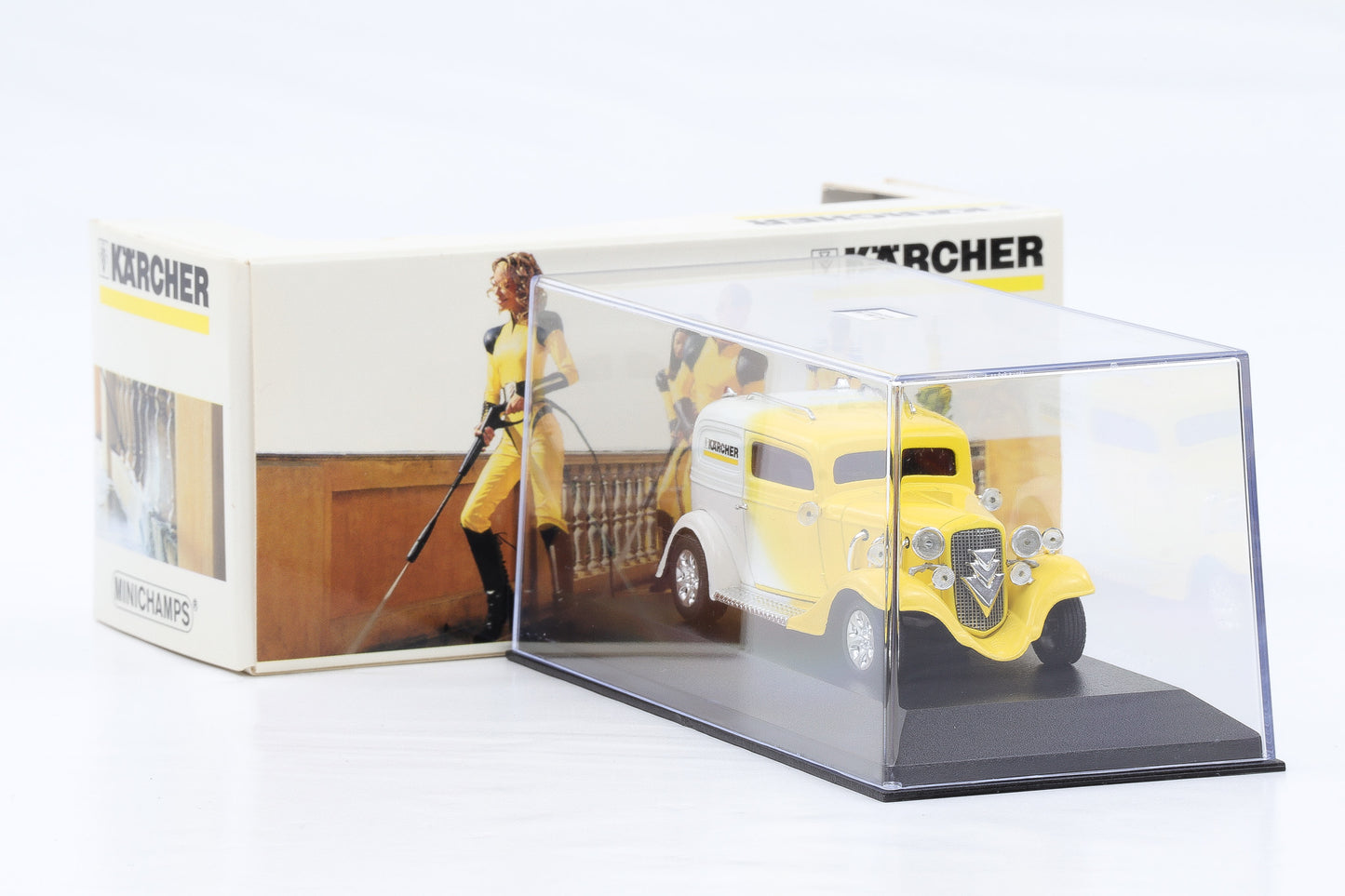 1:43 Minichamps American Hot Road Kärcher Yellow Car-TV-Campaign