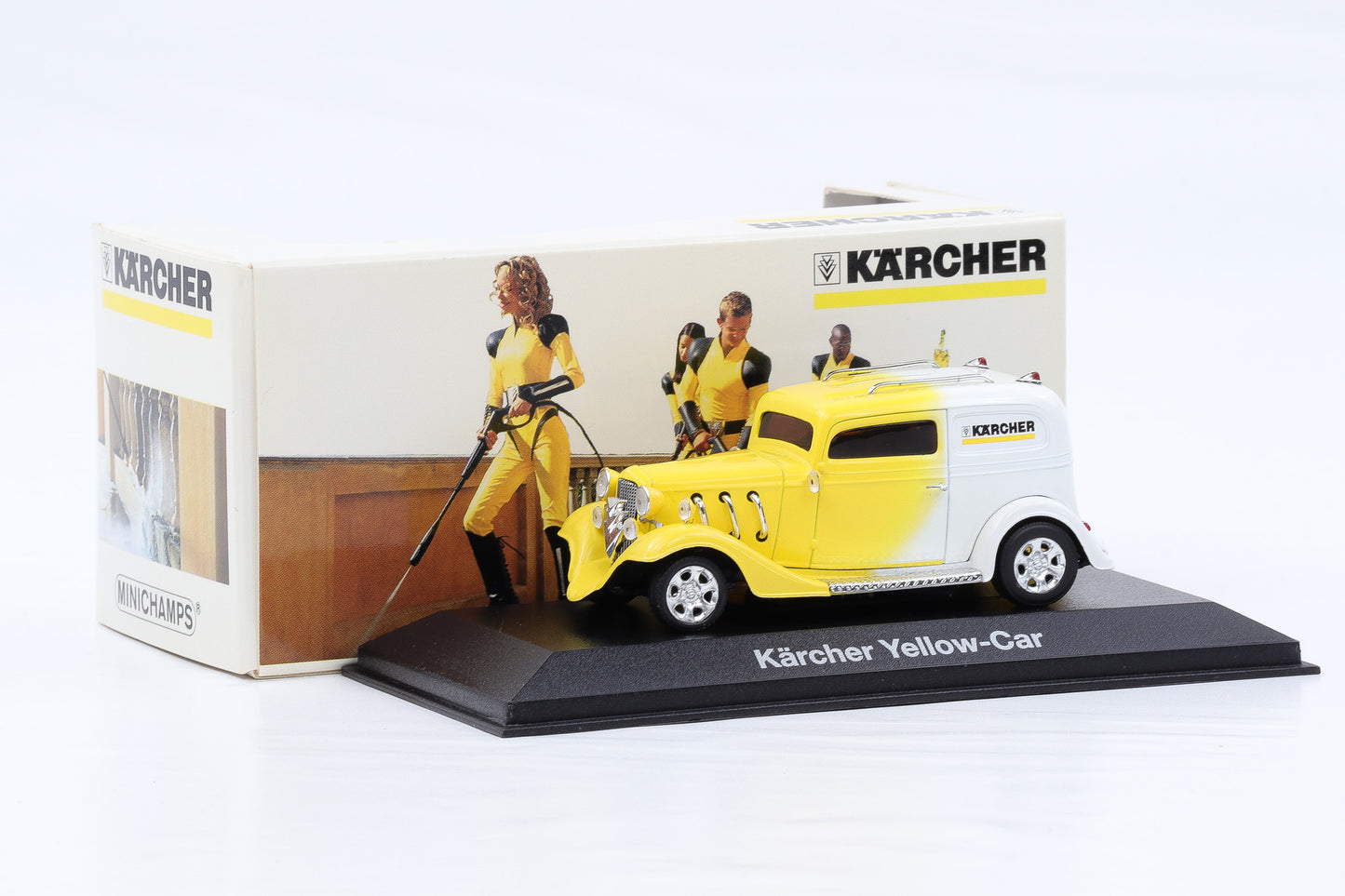 1:43 Minichamps American Hot Road Kärcher Yellow Car-TV-Campaign