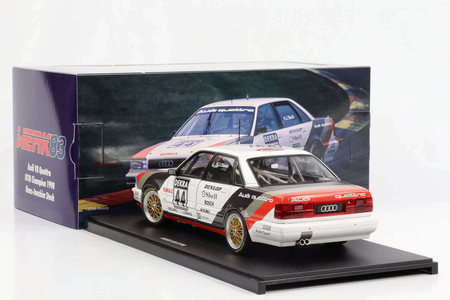 1:18 Werk83 Audi V8 Quattro DTM Champion 1990 #44 Hans-Joachim Stuck