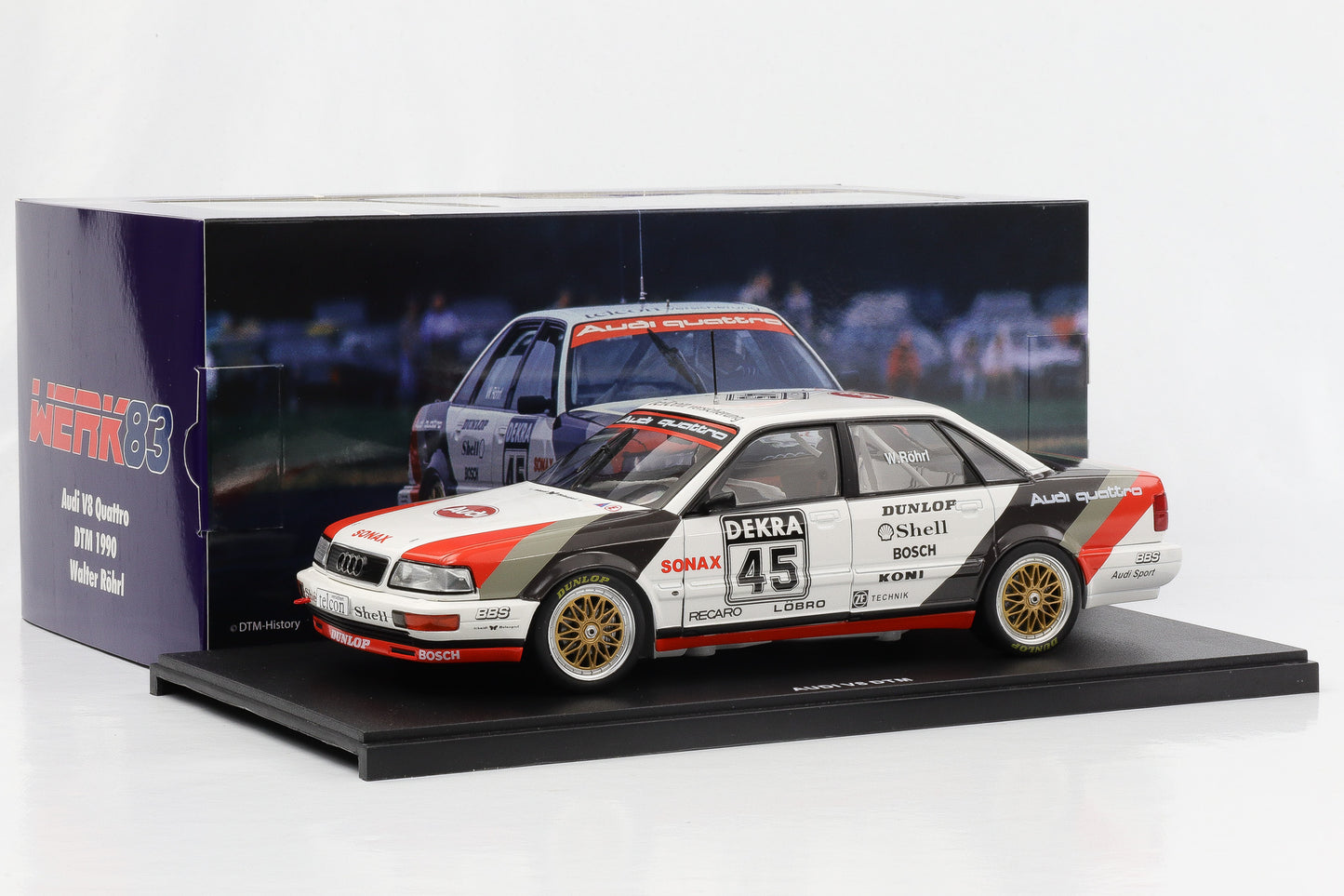 1:18 Werk83 Audi V8 Quattro DTM 1990 #45 Walter Röhrl