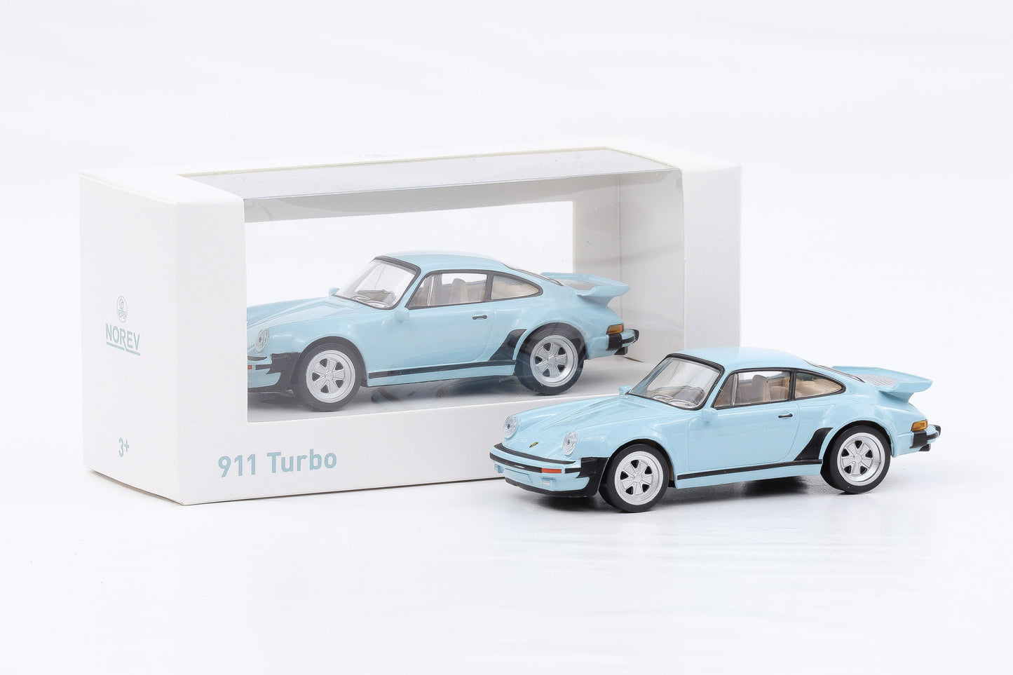 1:43 Jet Car Norev Porsche 911 930 Turbo 3.3 hellblau 1978 diecast 750075