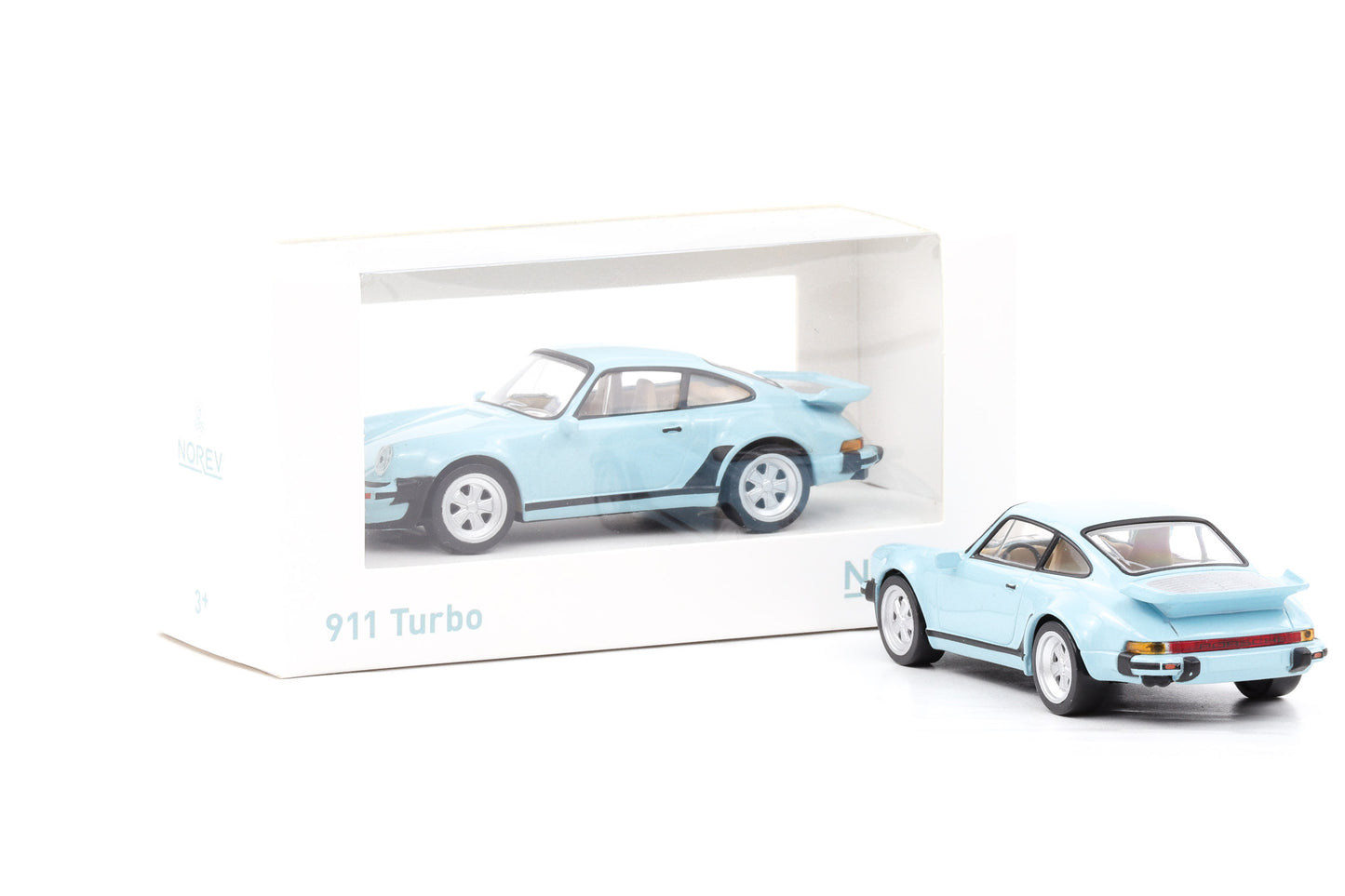 1:43 Jet Car Norev Porsche 911 930 Turbo 3.3 hellblau 1978 diecast 750075
