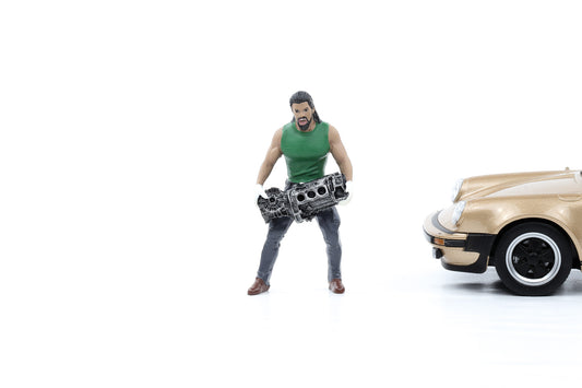 1:24 Figur Muscle Mechanics Mann mit Motor American Diorama 19205#5