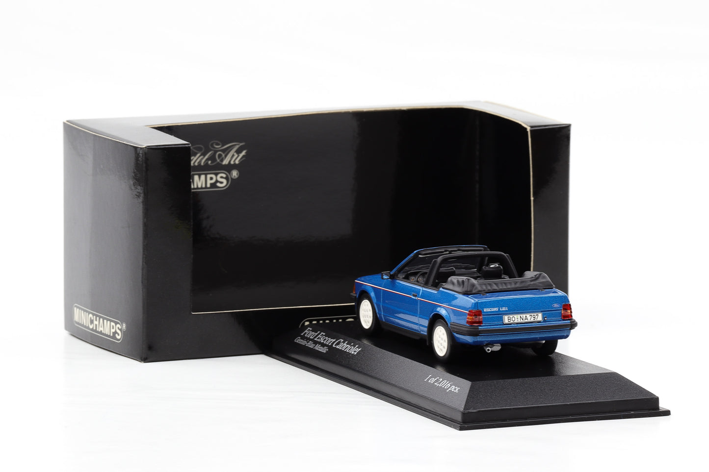 1:43 Minichamps Ford Escort III Cabriolet 1983 gemini blau metallic