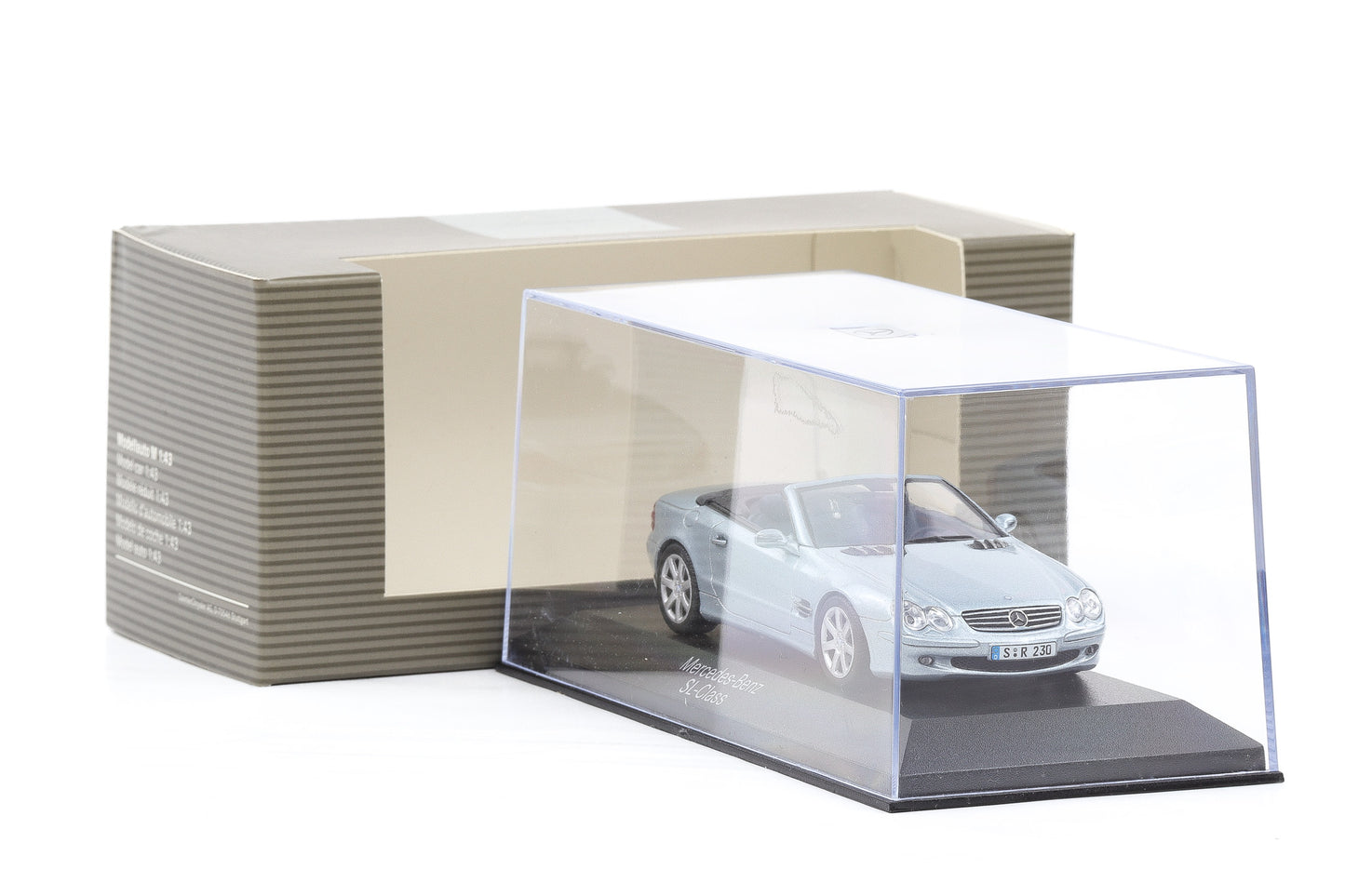 1:43 Minichamps Mercedes-Benz 500 SL-Class 2008 R230 tellurium silber Dealer
