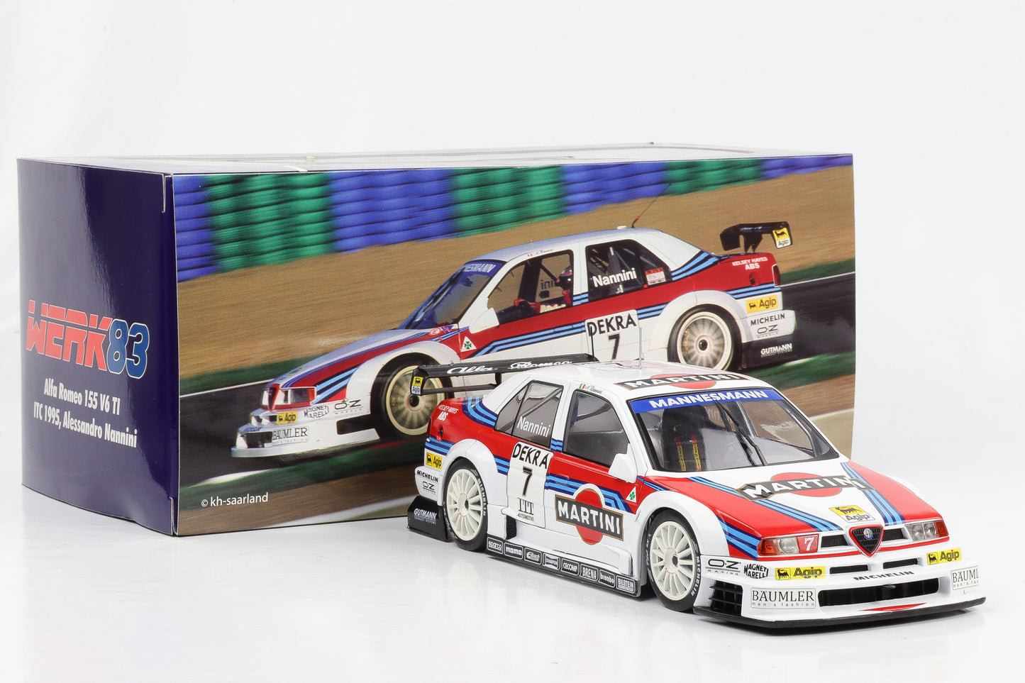 1:18 Werk83 Alfa Romeo 155 V6 Ti Martini Racing DTM/ITC 1995 #7 Nannini