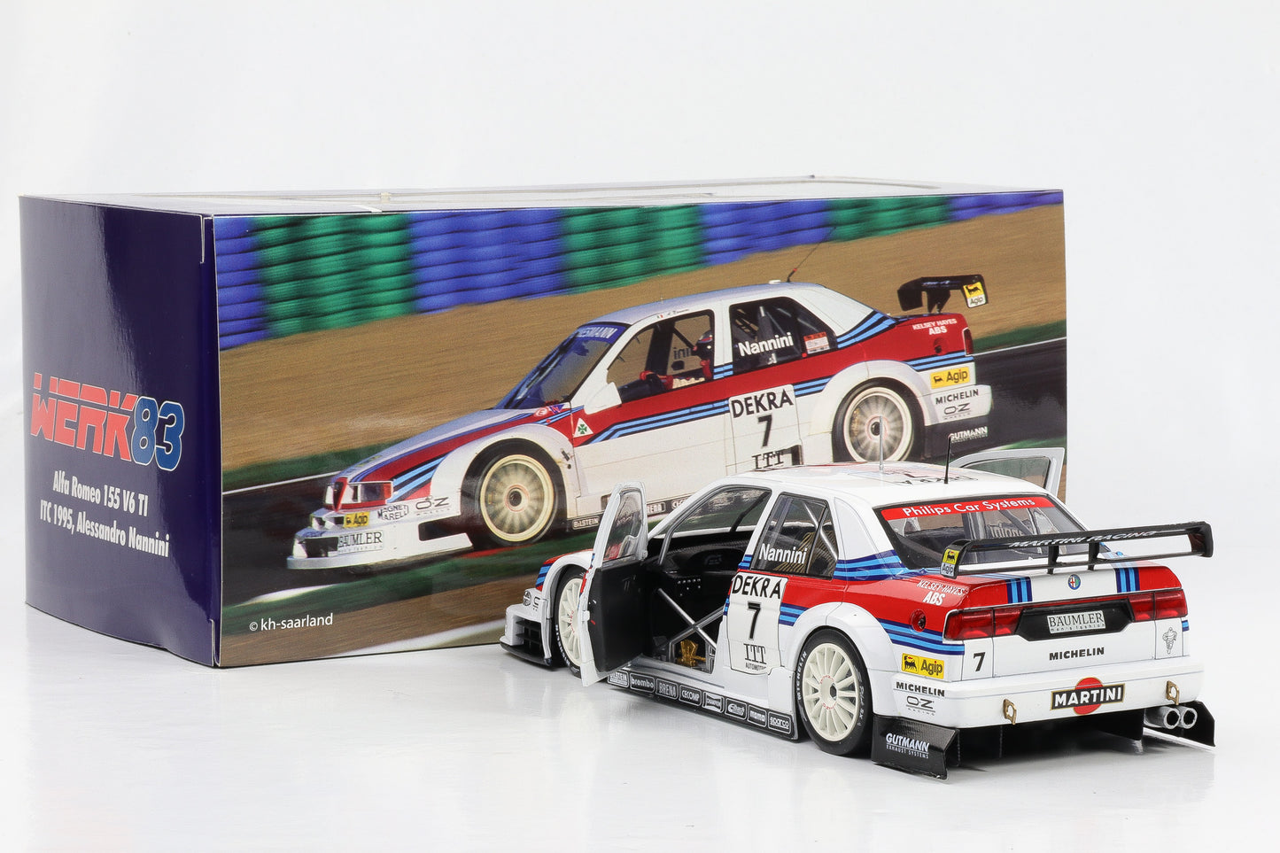 1:18 Werk83 Alfa Romeo 155 V6 Ti Martini Racing DTM/ITC 1995 #8 Larini