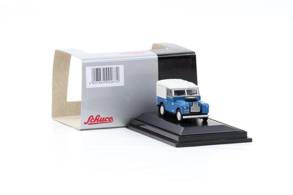 1:87 Schuco H0 Land Rover 88 blau mit Verdeck diecast