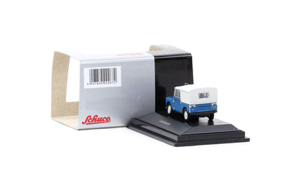 1:87 Schuco H0 Land Rover 88 blau mit Verdeck diecast