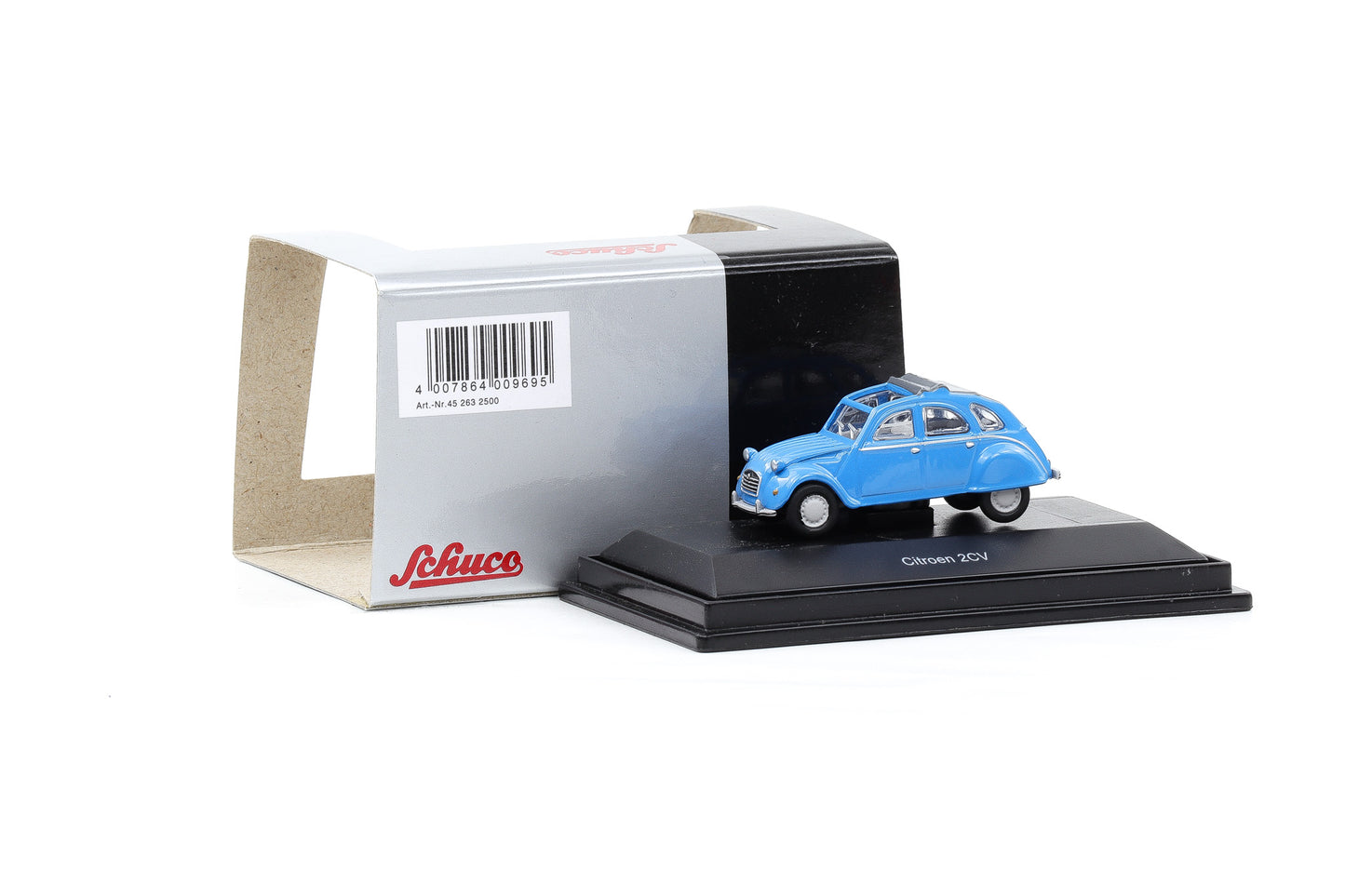 1:87 Schuco H0 Citroen 2 CV Ente offenes Schiebedach blau