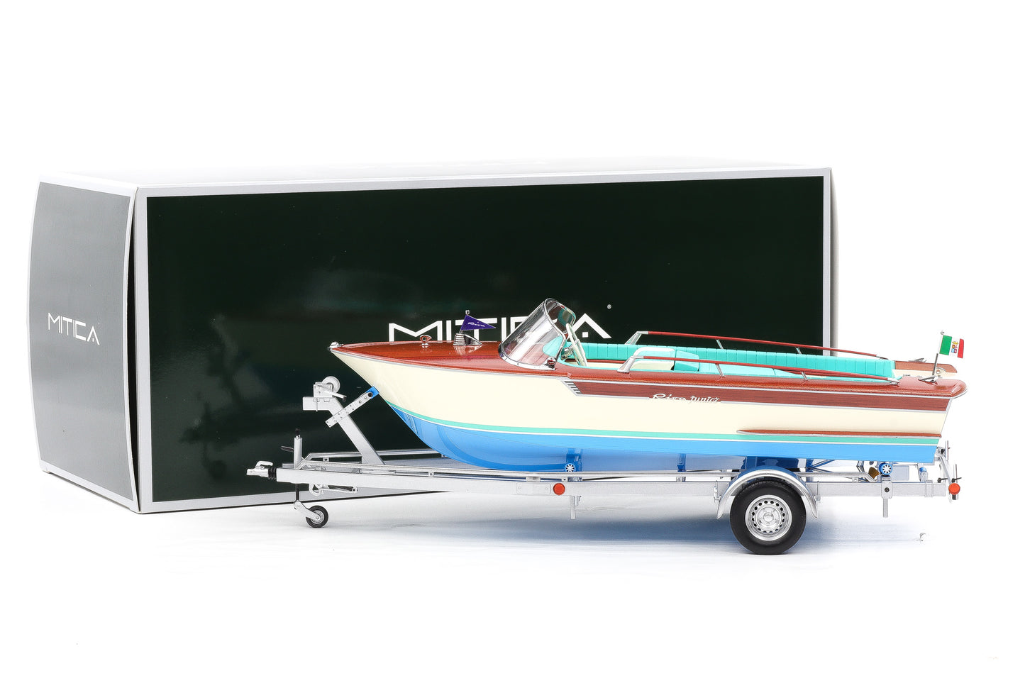 1:18 RIVA JUNIOR 1966 Motoscafo Motorboot mit Anhänger MITICA 206001-D
