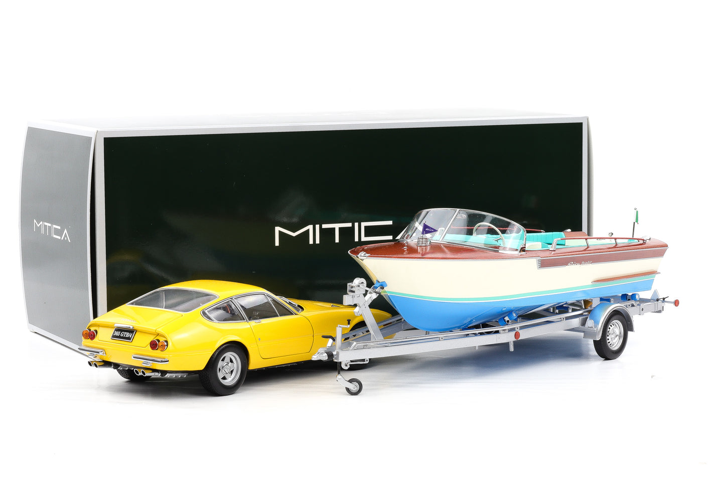 1:18 RIVA JUNIOR 1966 Motoscafo Motorboot mit Anhänger MITICA 206001-D