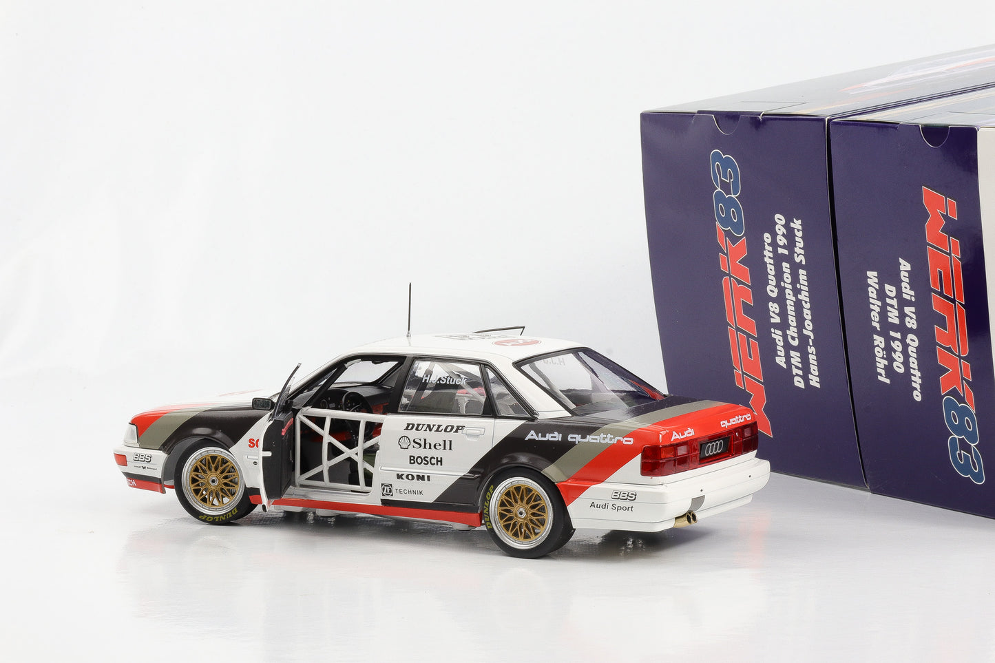 1:18 Werk83 Audi V8 Quattro DTM 1990 #45 #46 Röhrl Stuck Set 2 cars