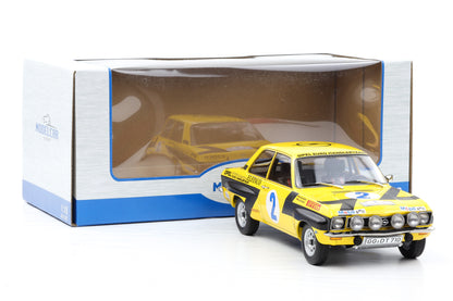 1:18 Opel Ascona 1.9 SR #2 Sieger Akropolis 1975 Röhrl Berger MCG + Vitrine