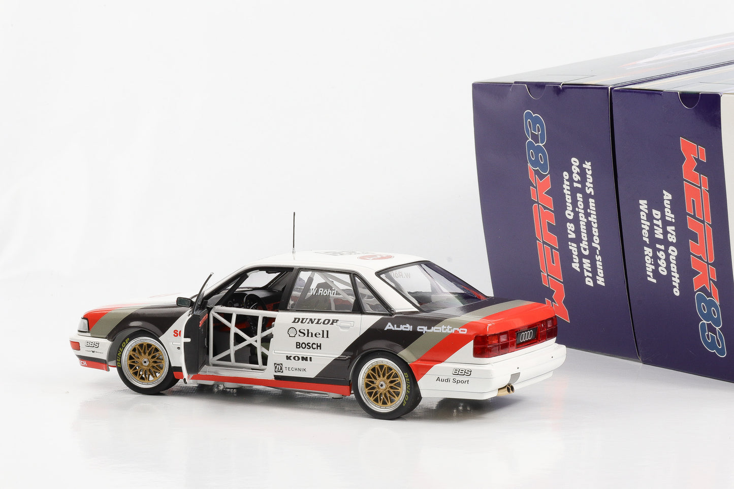 1:18 Werk83 Audi V8 Quattro DTM 1990 #45 #46 Röhrl Stuck Set 2 cars