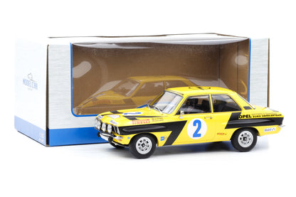 1:18 Opel Ascona 1.9 SR #2 Sieger Akropolis 1975 Röhrl Berger MCG + Vitrine