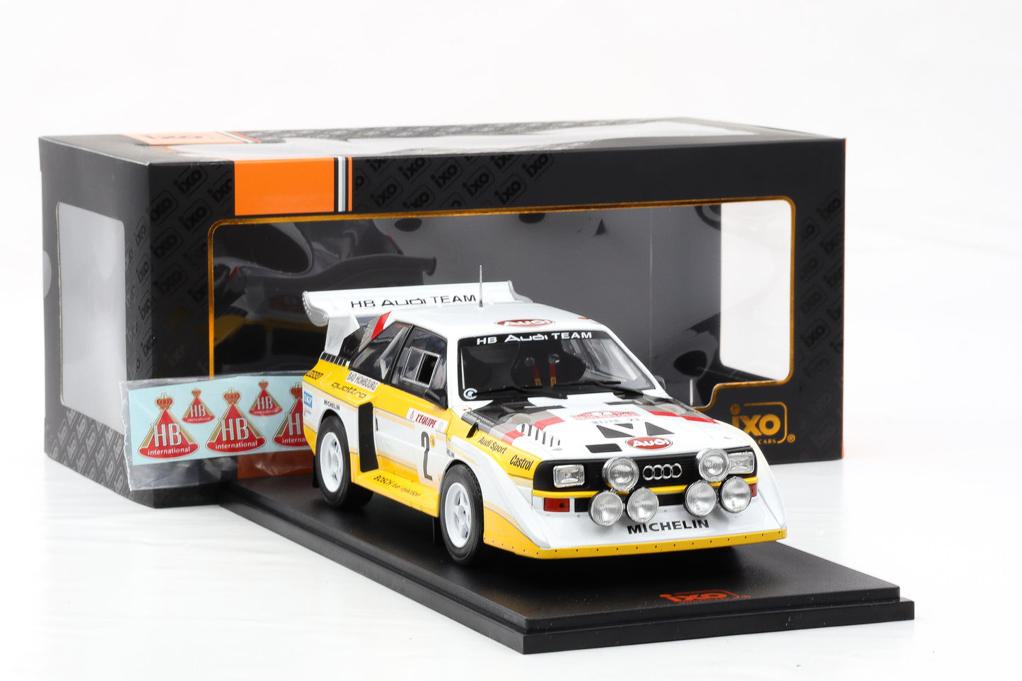 1:18 IXO Audi Sport Quattro S1 E2 #2 4th Rallye Monte Carlo 1986 Röhrl Geistdörfer