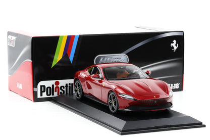1:18 Polistil Ferrari Roma Coupe 2019 Rosso Magma red metallic full opening