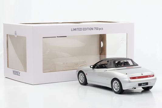 1:18 Norev Alfa Romeo GTV Spider 2.0 T.Spark silber 1999 with Softtop