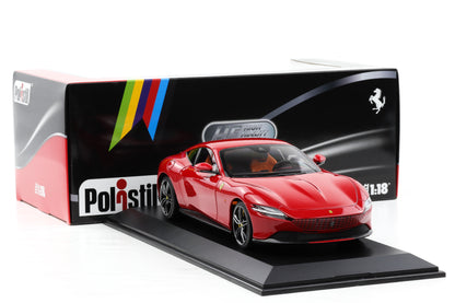 1:18 Polistil Ferrari Roma Coupe 2019 Rosso Corsa red full opening