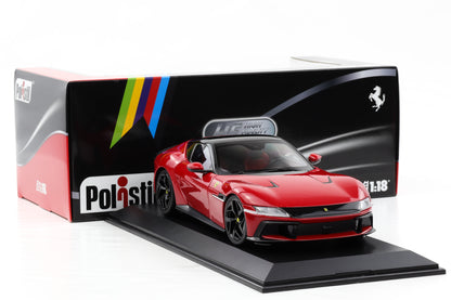 1:18 Polistil Ferrari 12Cilindri Coupe 2024 Rosso Corsa red full opening