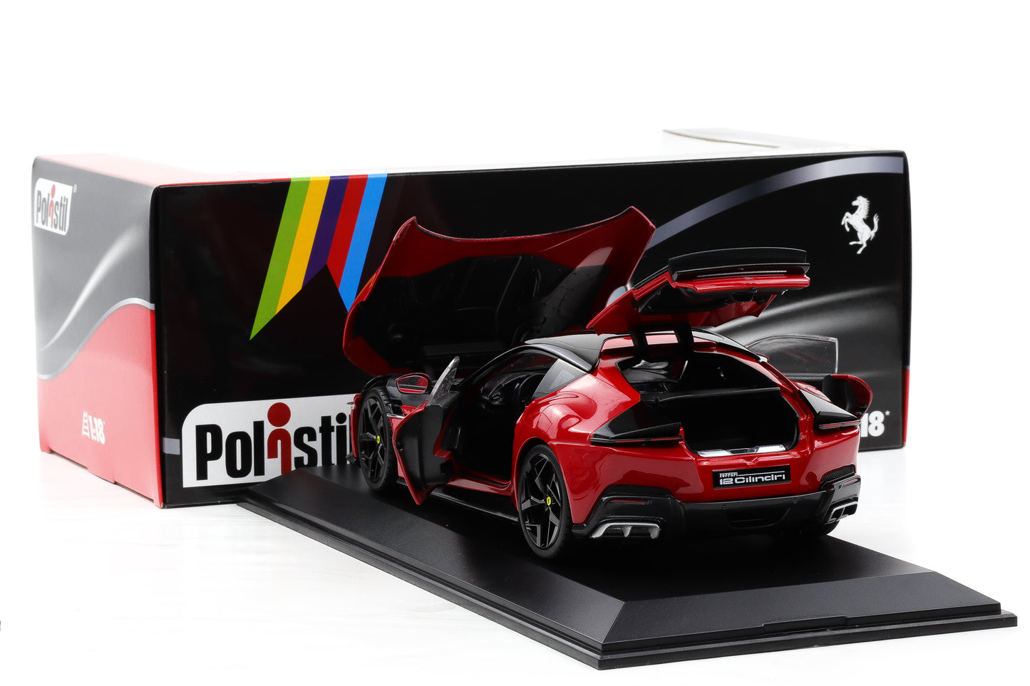 1:18 Polistil Ferrari 12Cilindri Coupe 2024 Rosso Corsa red full opening