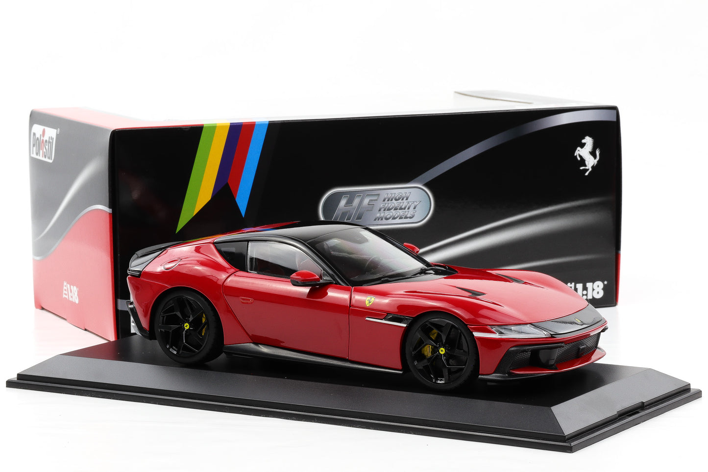 1:18 Polistil Ferrari 12Cilindri Coupe 2024 Rosso Corsa red full opening