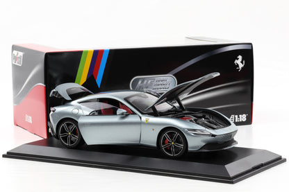 1:18 Polistil Ferrari Roma Coupe 2019 Grigio Titan grey metallic full opening