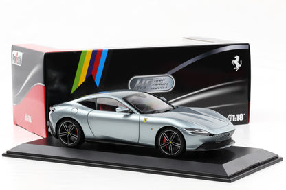 1:18 Polistil Ferrari Roma Coupe 2019 Grigio Titan grey metallic full opening