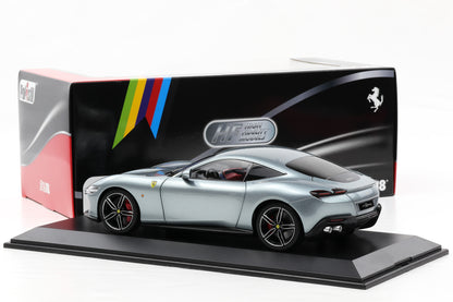 1:18 Polistil Ferrari Roma Coupe 2019 Grigio Titan grey metallic full opening