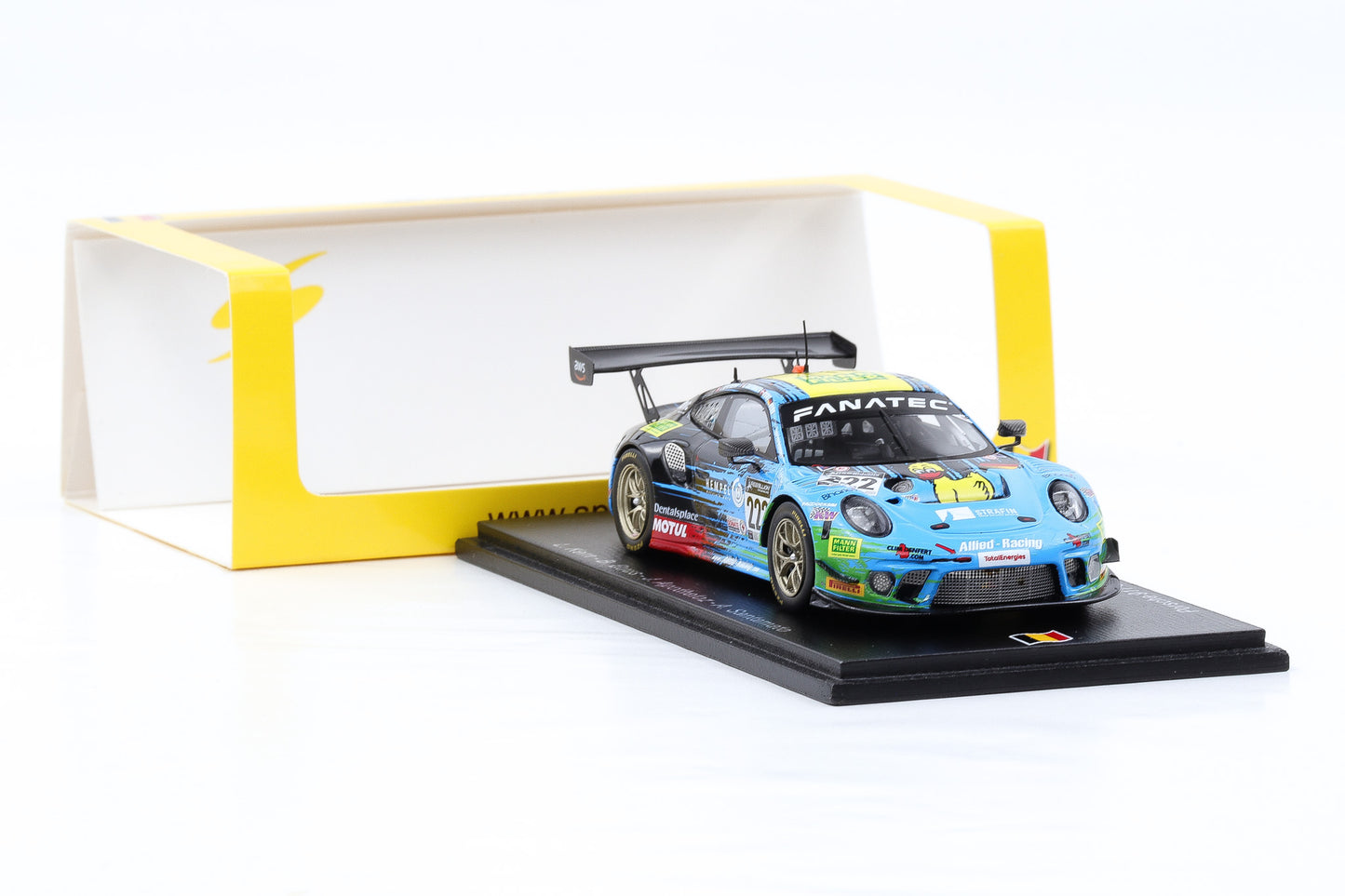 1:43 Spark Porsche 911 GT3 R #222 Team Allied Racing 24h Spa 2021 SB452
