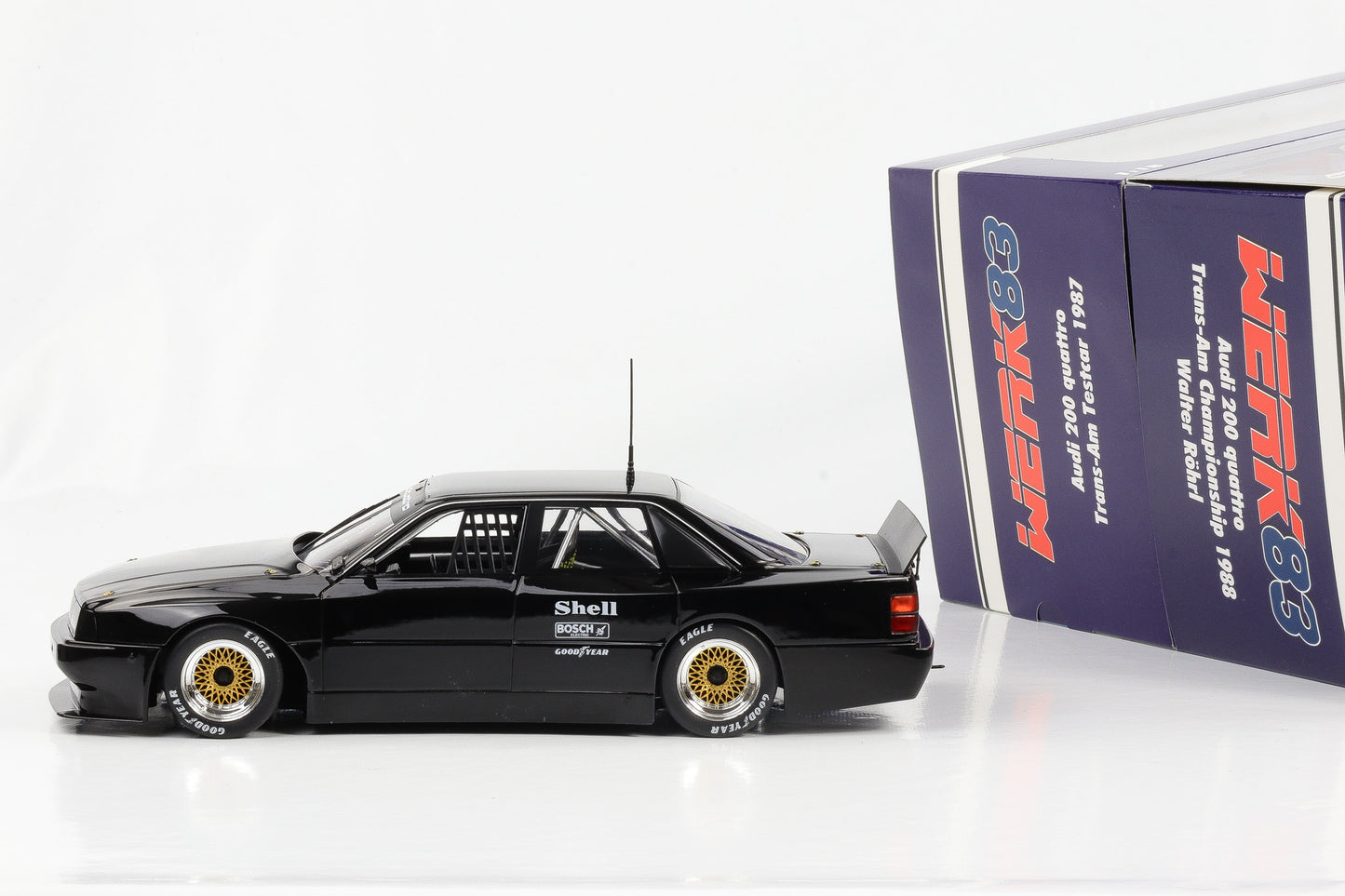 1:18 Werk83 Audi 200 Quattro Trans-Am Set 2 cars Testcar 1987 #4 Röhrl 1988