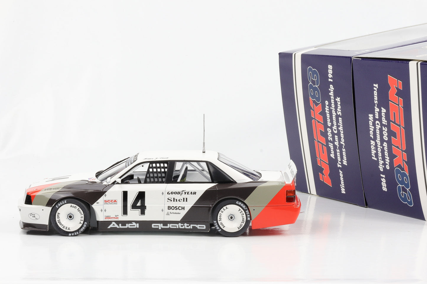 1:18 Werk83 Audi 200 Quattro Trans-Am Set 2 cars 1988 #14 Stuck #4 Röhrl 1988