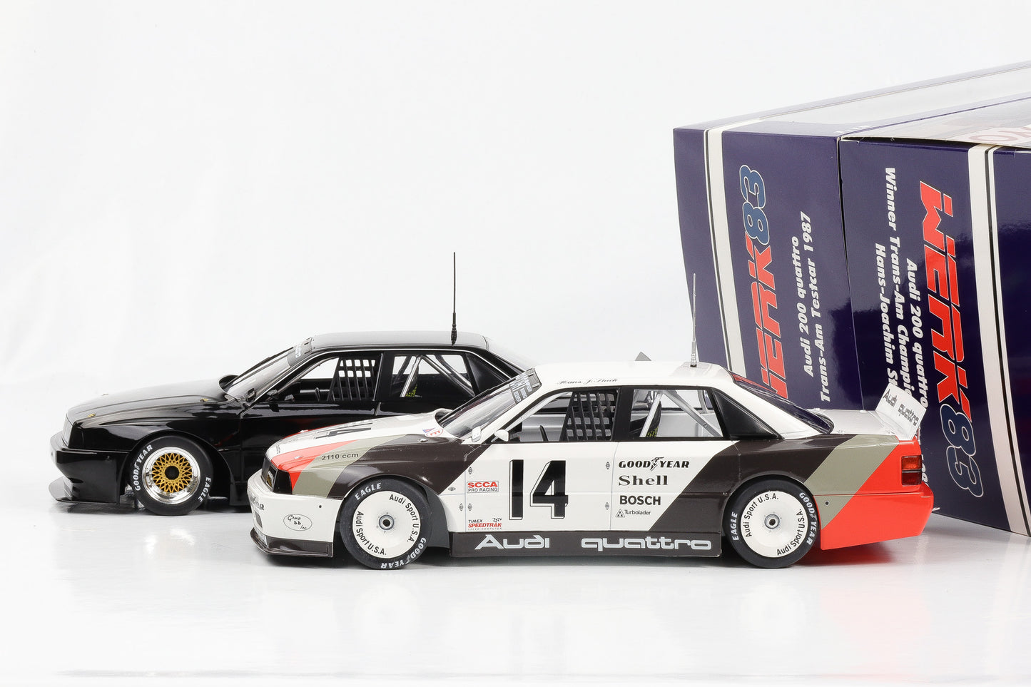 1:18 Werk83 Audi 200 Quattro Trans-Am 1988 #14 Stuck Testcar 1987 Set