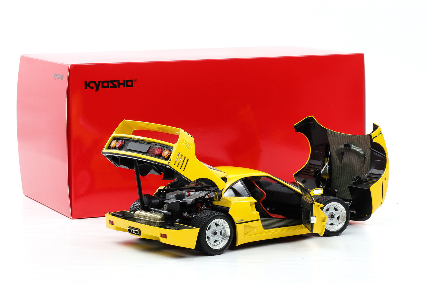 1:18 Kyosho Ferrari F40 Coupe gelb full opening No. KS08416Y