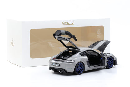 1:18 Norev Porsche 718 Cayman GT4 RS Weissach Paket Chalk full opening 187253