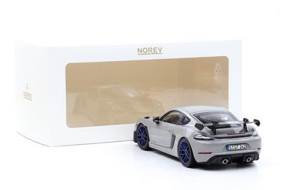 1:18 Norev Porsche 718 Cayman GT4 RS Weissach Paket Chalk full opening 187253