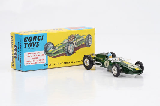 1:45 Corgi Toys Lotus Climax Rennwagen 1967 British Racing green Nr.155 Repro