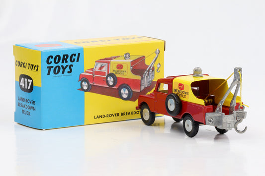 1:46 Corgi Toys Land Rover Pannenhilfe Breakdown Truck mit Seilwinde Nr. 417 Repro