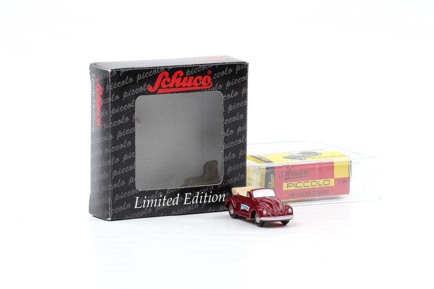 1:90 Schuco Piccolo VW Käfer Cabrio rot 2000 km durch Deutschland Limitiert