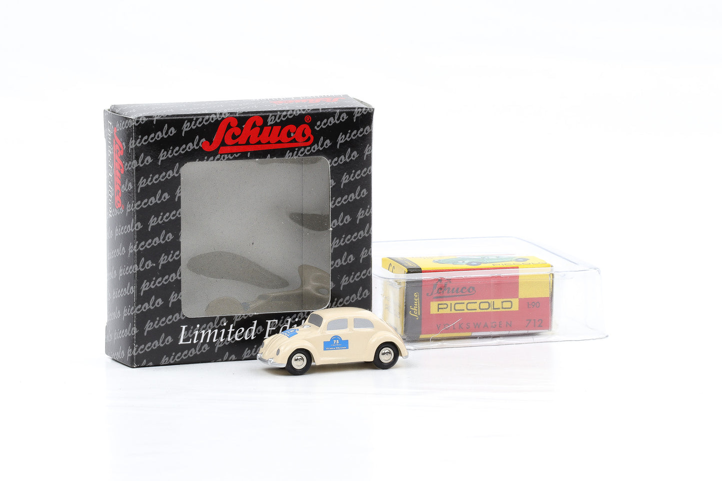 1:90 Schuco Piccolo VW Käfer 75 Jahre Pillenstein beige Limitiert