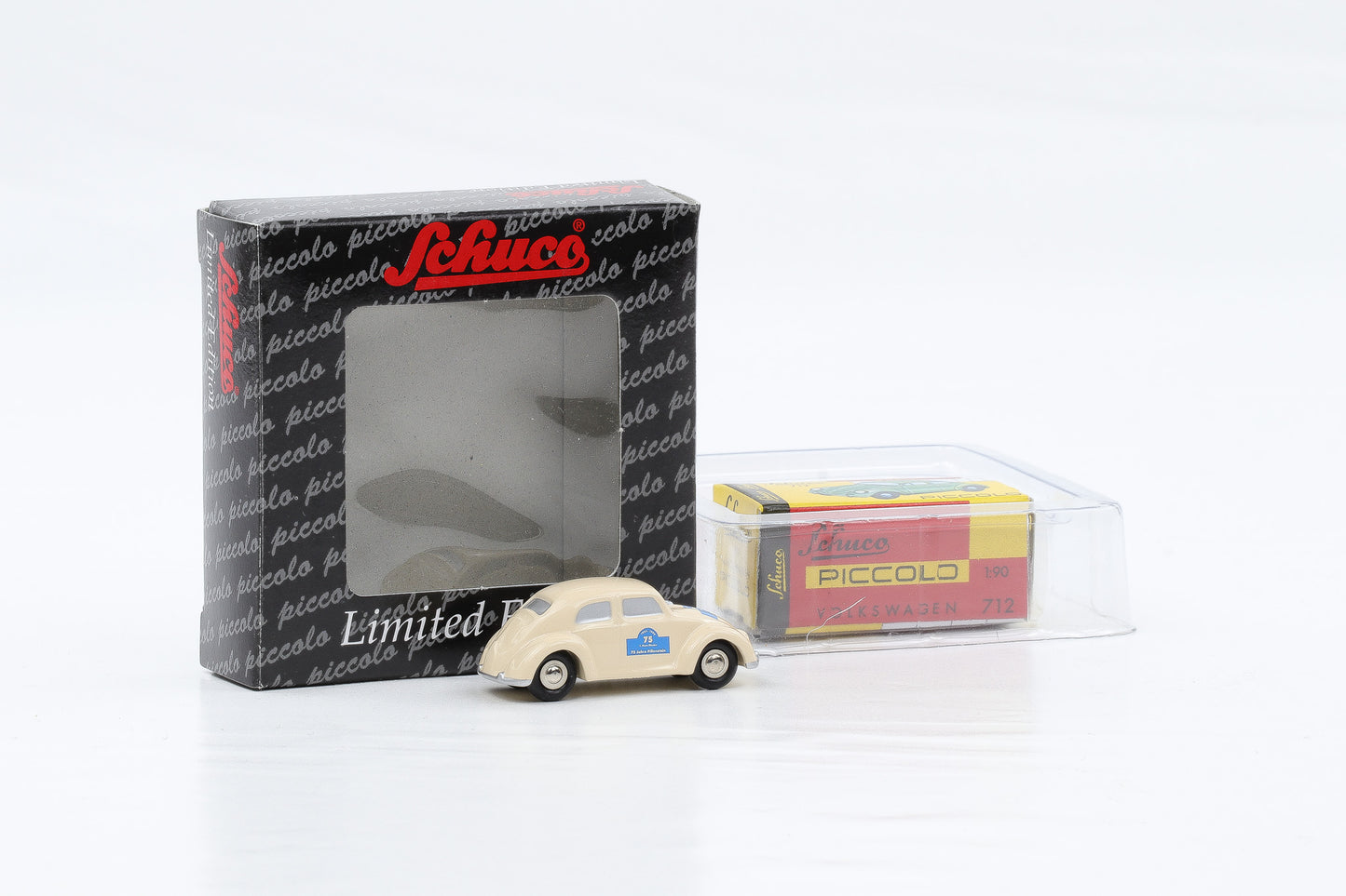 1:90 Schuco Piccolo VW Käfer 75 Jahre Pillenstein beige Limitiert
