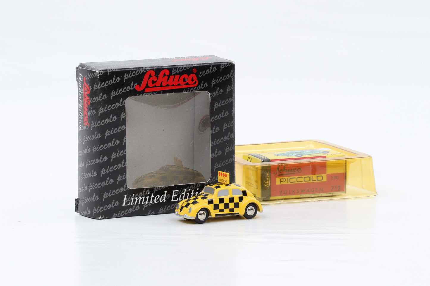 1:90 Schuco Piccolo VW Käfer Follow Me Taxi Limitiert Art.Nr. 01268