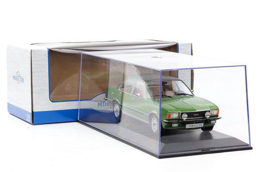 1:18 Opel Commodore B GS/E 1972 grün metallic / MCG diecast + Vitrine