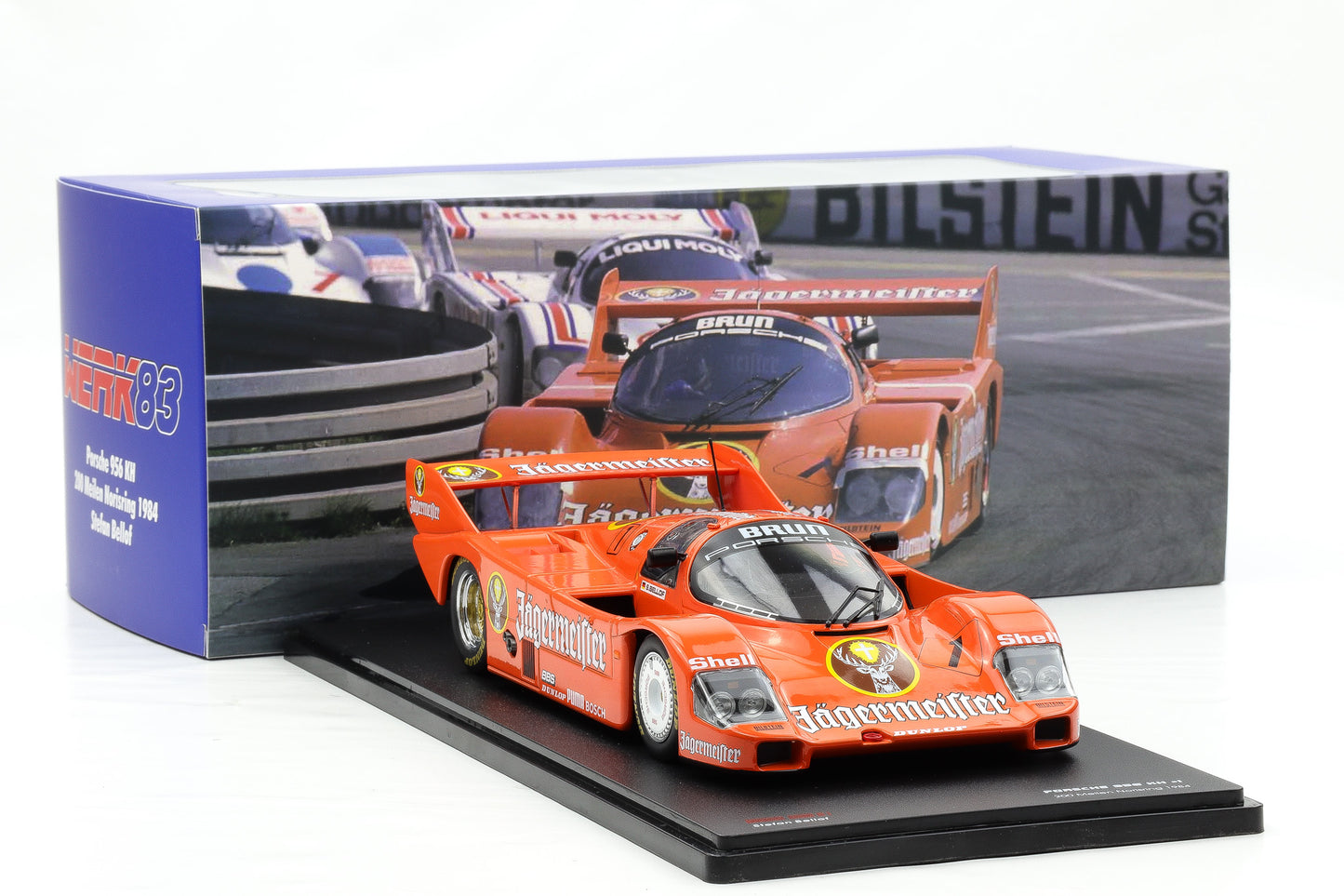 1:18 Werk83 Porsche 956K Brun #1 3rd 200 Meilen Norisring DRM 1984 Stefan Bellof