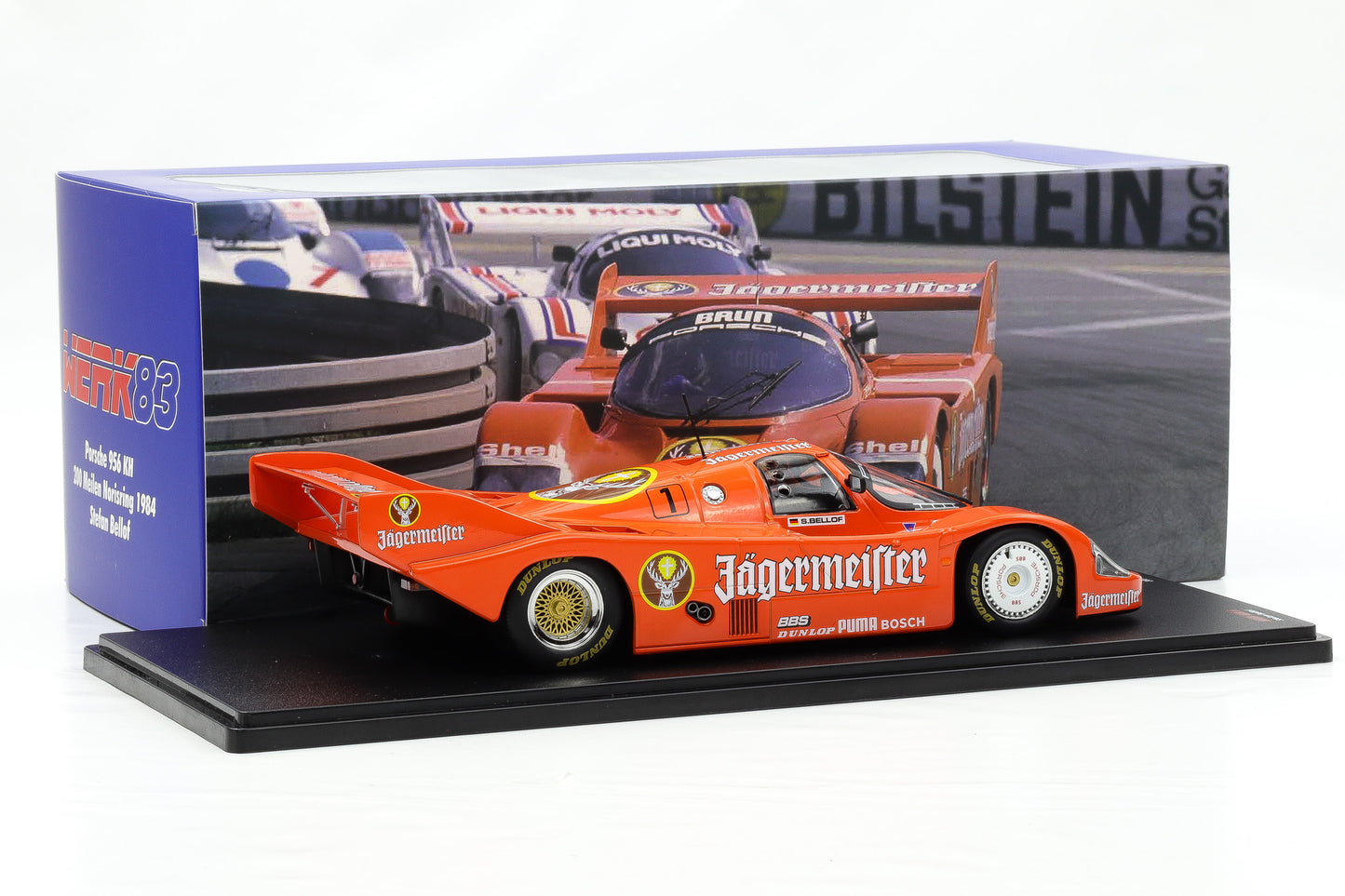 1:18 Werk83 Porsche 956K Brun #1 3rd 200 Meilen Norisring DRM 1984 Stefan Bellof