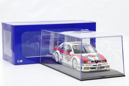 1:18 Werk83 Alfa Romeo 155 V6 Ti Martini DTM/ITC 1995 #8 Larini + Vitrine