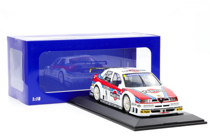 1:18 Werk83 Alfa Romeo 155 V6 Ti Martini DTM/ITC 1995 #8 Larini + Vitrine