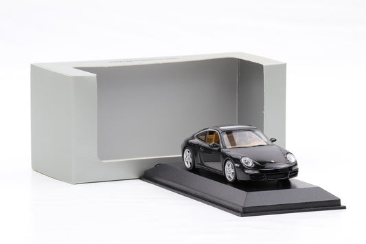 1:43 Minichamps Porsche 911 997 Targa 4S schwarz / beiges Interieur WAP Dealer