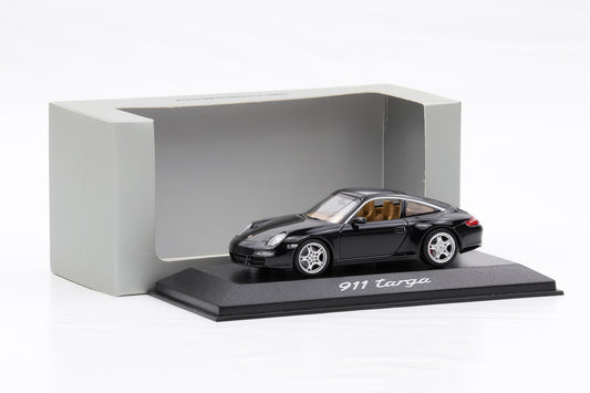 1:43 Minichamps Porsche 911 997 Targa 4S schwarz / beiges Interieur WAP Dealer